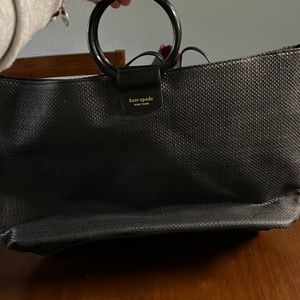 Kate spade woven shopper look bag with bracelet handle